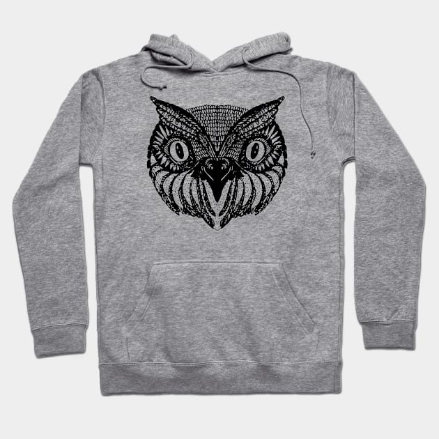 Hand drawn Owl Hoodie by EkaterinaP